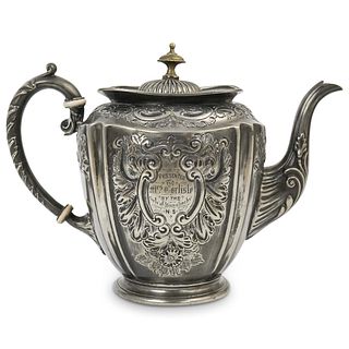 English Silver Plated Lidded Tea Pot