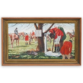 1957 Framed Original Oil Painting on Canvas