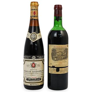 (2Pc) "Deinhard Winkeler Hasensprung" & "Chateau Lafite Rothschild" Wine Bottles