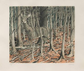 Neil Welliver
(American, 1929-2005)
Deer, 1982-83