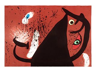 Joan Miro
(Spanish, 1893-1983)
Frappeuse de Silex, 1973