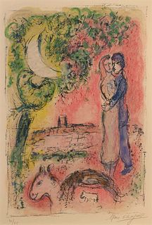Marc Chagall
(French/Russian, 1888-1967)
Aurore a Saint-Paul, 1968