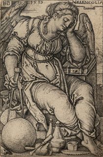 Hans Sebald Beham
(German, 1500-1550)
Melencolia, 1539