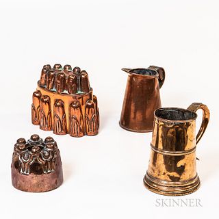 Four Copper Kitchen Items