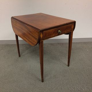 Federal Inlaid Mahogany One-drawer Pembroke Table