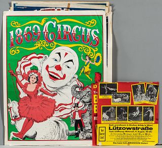Group of Multicolored Circus Posters
