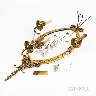 Modern Brass Mirrored Sconce