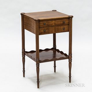 Federal-style Mahogany Two-drawer Side Table