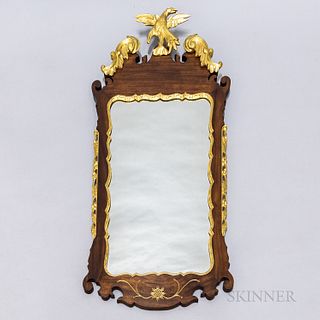 Chippendale-style Mahogany and Gilt Mirror