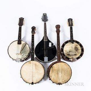 Group of Banjos and Mandolins