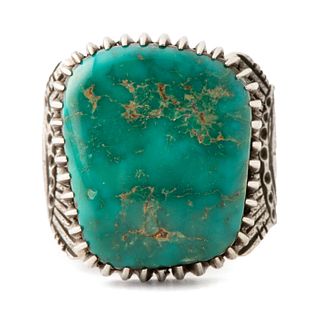 Tony Abeyta
(Dine, b. 1965)
Silver and Turquoise Ring