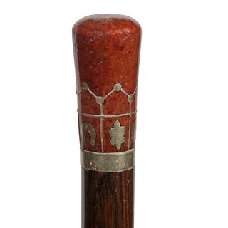 Burl and Silver Dress Cane