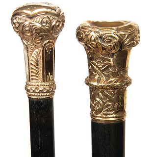 Two Gold-Filled Dress Canes