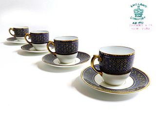 Set of Coalport for Tiffany & Co Cup & Saucers