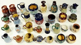 A COLLECTION OF LOVATT'S LANGLEY ART POTTERY ORNAMENTAL AND USEFUL WARE WITH FREEHAND INCISED AND