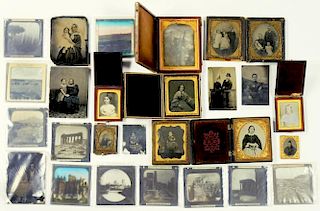19TH CENTURY PHOTOGRAPHS.  A COLLECTION OF VICTORIAN DAGUERREOTYPES AND OTHER PHOTOGRAPHS  including