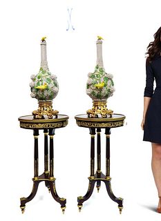 Pair of Monumental Meissen Snowball/Schneeballen Vases