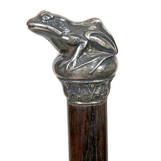 Silver Frog Cane