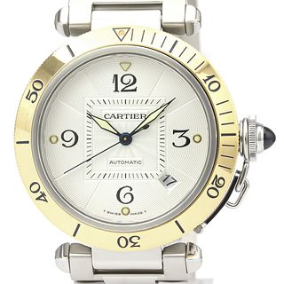 Cartier Pasha 38 Automatic Stainless Steel,Yellow Gold (18K) Men's Dress Watch W31035T6 BF517504