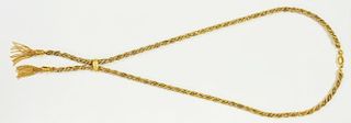 A 9CT TWO COLOUR GOLD ROPE NECKLACE, 23.5G