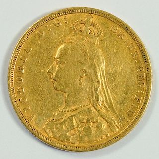 GOLD COIN.  SOVEREIGN 1889 M