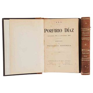 Quevedo y Zubieta, Salvador (X. X. X.) Porfirio Díaz / El Caudillo. México - París, 1906 / 1909. Primeras ediciones. Piezas: 2.