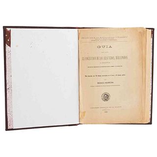 Herrera, Moisés. Guía para Visitar la Colección de los Arácnidos, Miriápodos e Insectos... México, 1923. Ilustrado.59 láminas numeradas