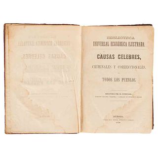 Dupressoir, Ch. Causas Célebres, Criminales y Correccionales de Todos los Pueblos. México, 1853. Ilustrado.