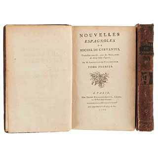 Cervantes Saavedra, Miguel de - Villebrune, Lefebvre de. Nouvelles Espagnoles de Michel de Cervantes... Tomos I-II. 12 láminas. Pz: 2.