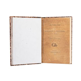 Inauguración de la Biblioteca Nacional de México. Abril 2 de 1884. México: Imprenta de Ireneo Paz, 1884. 1a ed. Una litografía.