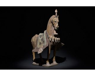 CHINESE NORTHER WEI DYNASTY TERRACOTTA HORSE - TL TESTED