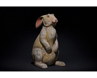 CHINESE HAN DYNASTY TERRACOTTA WHITE RABBIT - TL TESTED