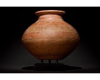 INDUS VALLEY CULTURE PAINTED TERRACOTTA VESSEL