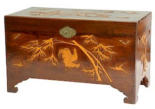 A CHINESE CAMPHOR WOOD BLANKET CHEST
