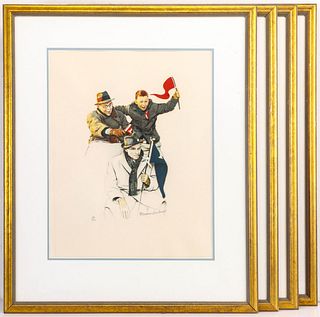 NORMAN ROCKWELL (1894-1978) FOUR SIGNED LITHOGRAPHS