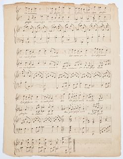 DARGOMYZHSKY, AUTOGRAPH MUSICAL SCORE FOR "WHAT DO I CARE FOR SONGS", CIRCA 1860