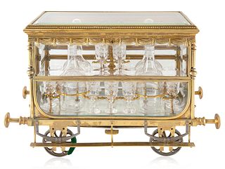 A FRENCH ORMOLU-MOUNTED CRYSTAL CAVE A LIQUEUR, 19TH CENTURY 