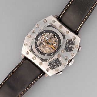 Acid Stainless Steel Automatic Wristwatch