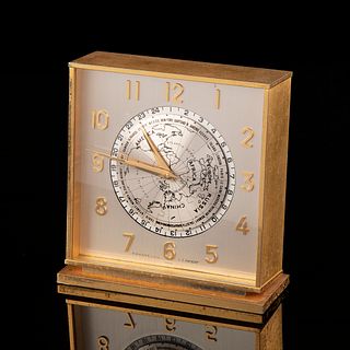 Tiffany & Co. Gilt World Time Desk Clock