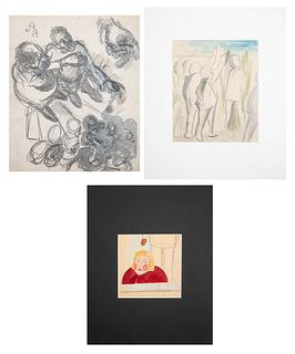 A GROUP OF THREE SKETCHINGS BY ALEXANDER AREFIEV (RUSSIAN 1931-1978) 