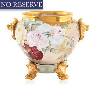 A FRENCH PORCELAIN JARDINIERE, DELINERES D&C, FRANCE, CIRCA 19TH CENTURY 
