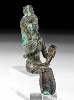 Egyptian Late Dynastic Bronze Isis and Horus