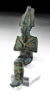 Egyptian Late Dynastic Leaded Copper Osiris