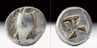 Greek Aegina AR Silver Stater w/ Turtle & Shield