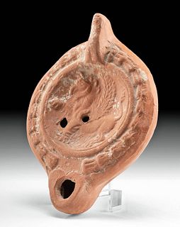 Roman Terracotta Oil Lamp with Griffin