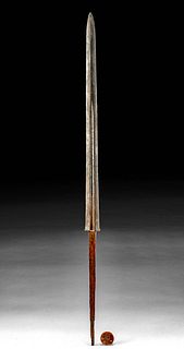 16th C. European Iron Short Sword Blade w/ Inscription