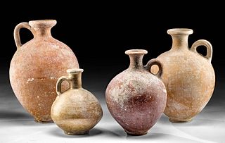 Lot of 4 Holy Land Pottery Vessels