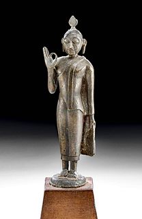 18th C. Indian Brass Standing Buddha