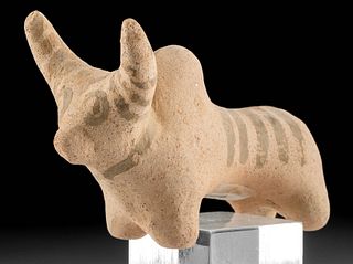 Indus Valley Pottery Humped Bull w/ Painted Detail