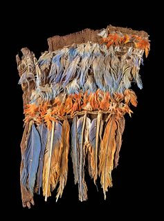 Nazca Feather Textile Bag Fragment